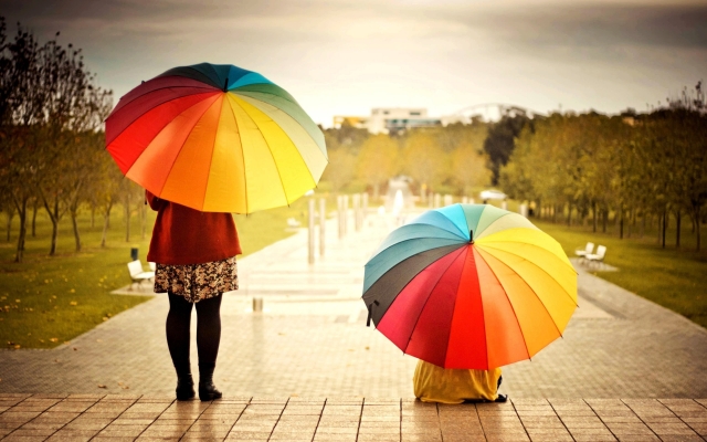 радужные зонты