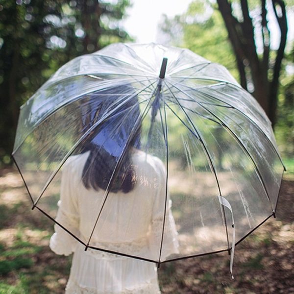 Прозрачный большой зонт