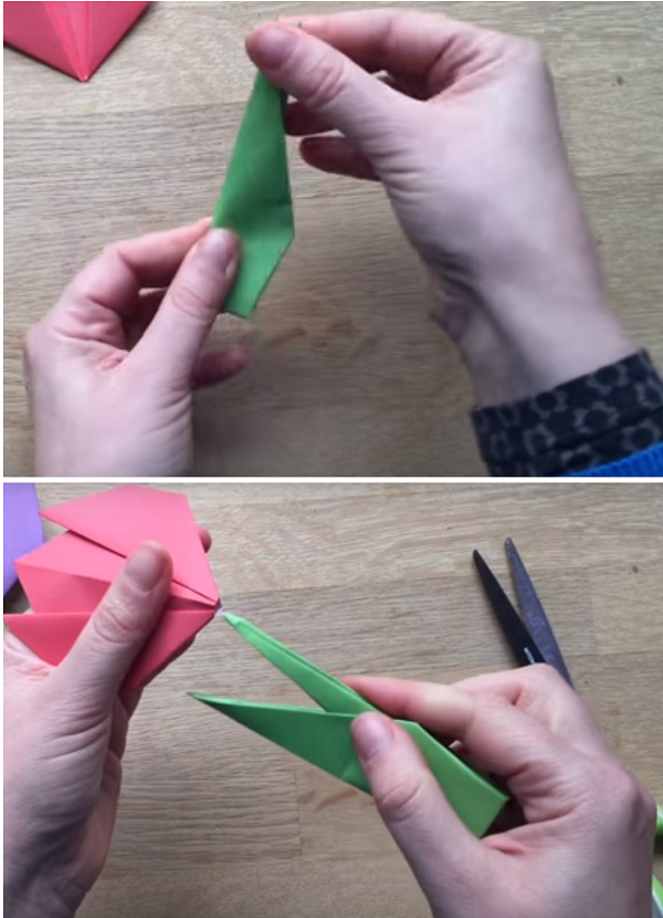 тюльпан оригами