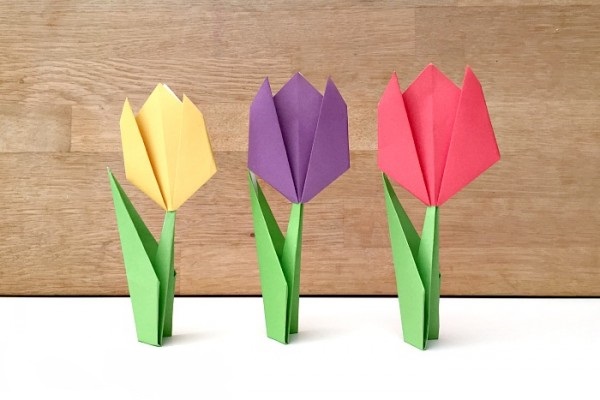 как сделать цветок тюльпан из бумаги