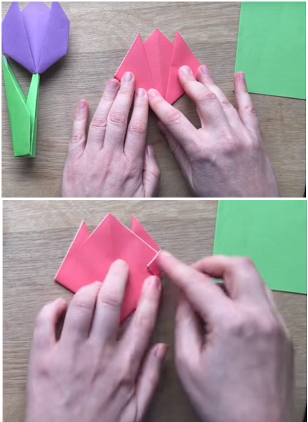 как сделать тюльпан из бумаги